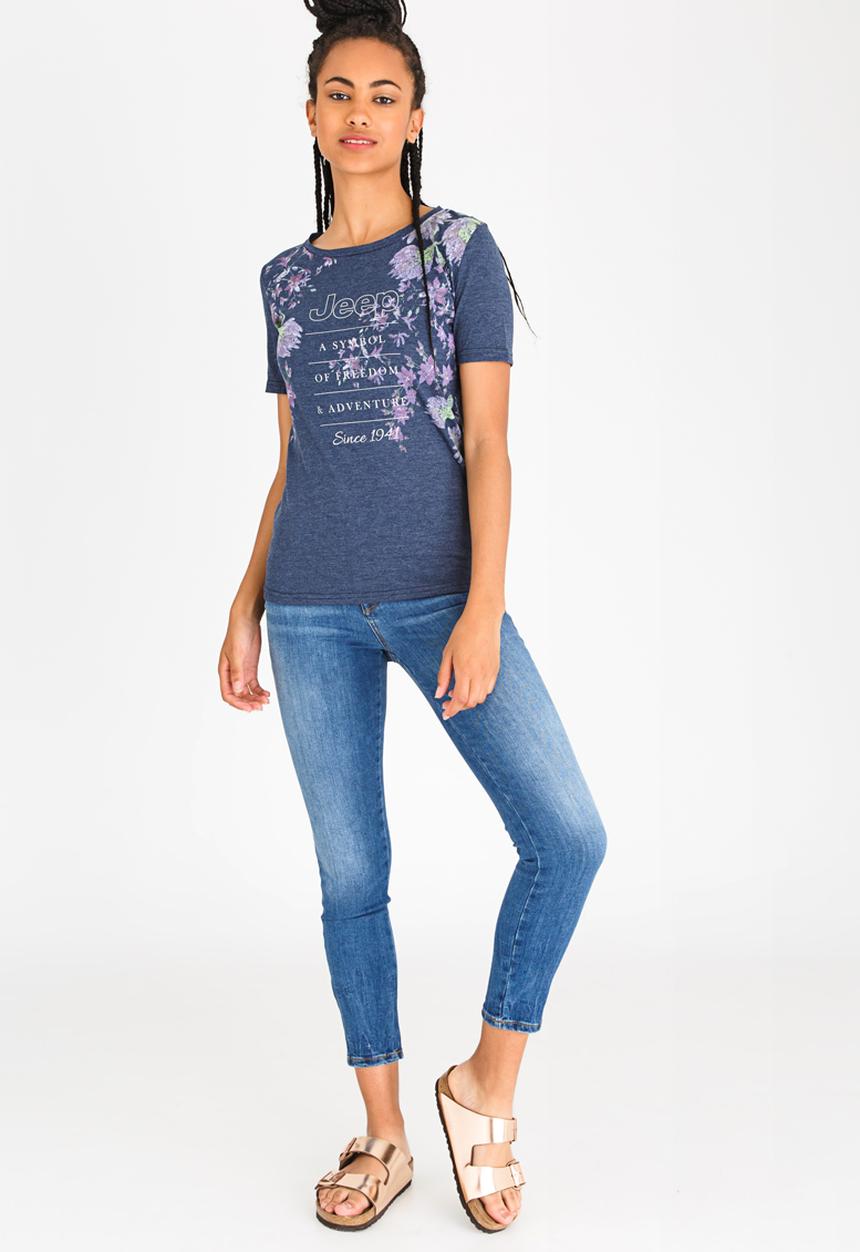 JEEP - Short Sleeve Printed Tee Navy