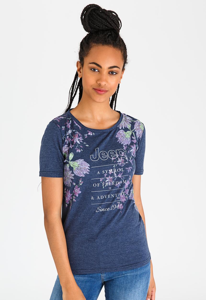 JEEP - Short Sleeve Printed Tee Navy