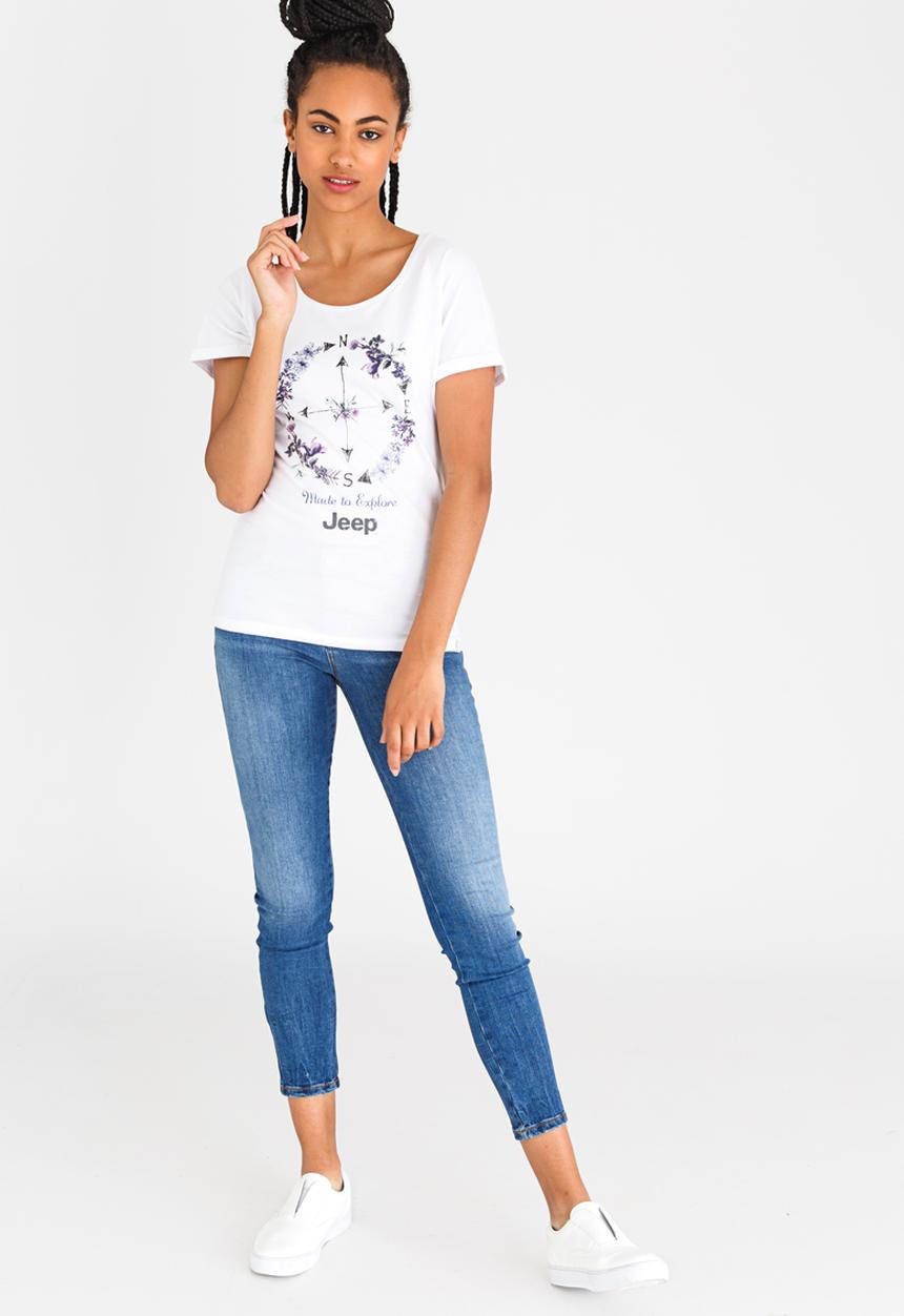 JEEP - Short Sleeve Printed Tee White
