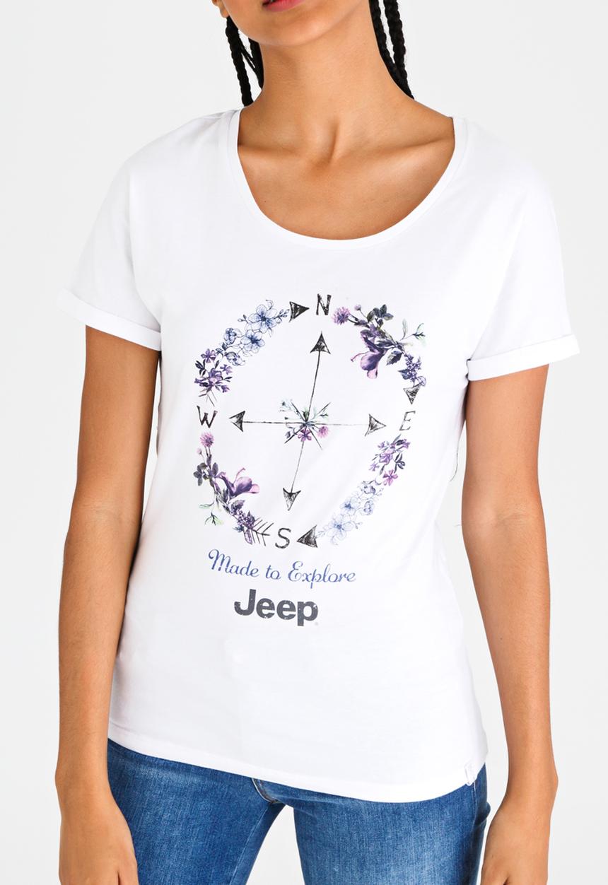 JEEP - Short Sleeve Printed Tee White