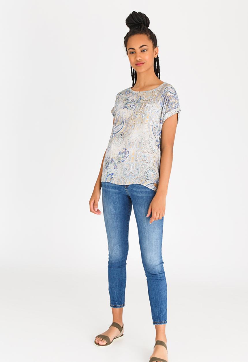 JEEP - Printed  Boxy Top Stone
