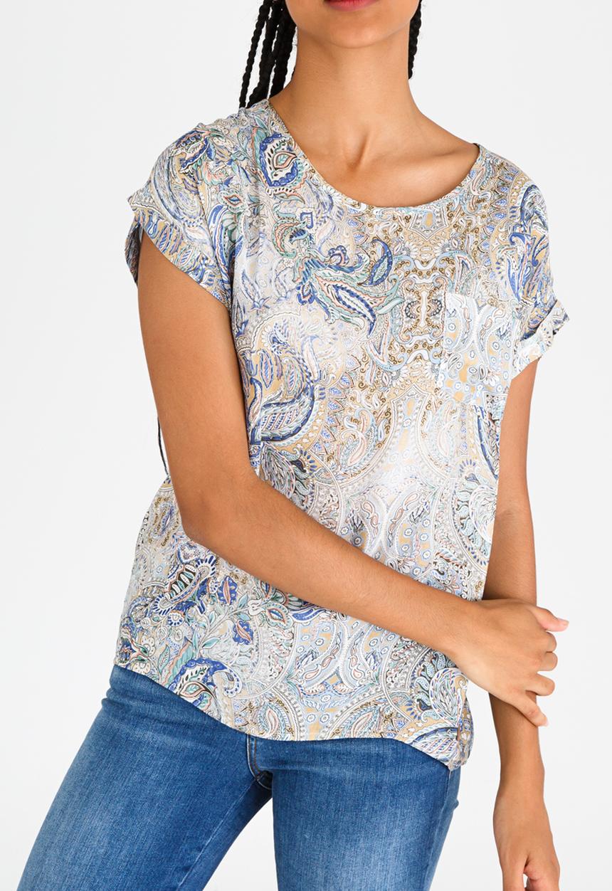 JEEP - Printed  Boxy Top Stone