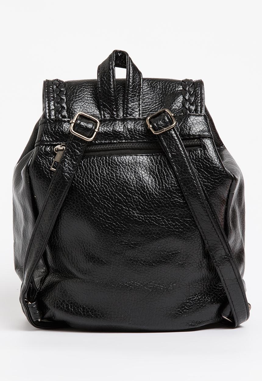 Pop Candy - Pu Drawstring Backpack Black