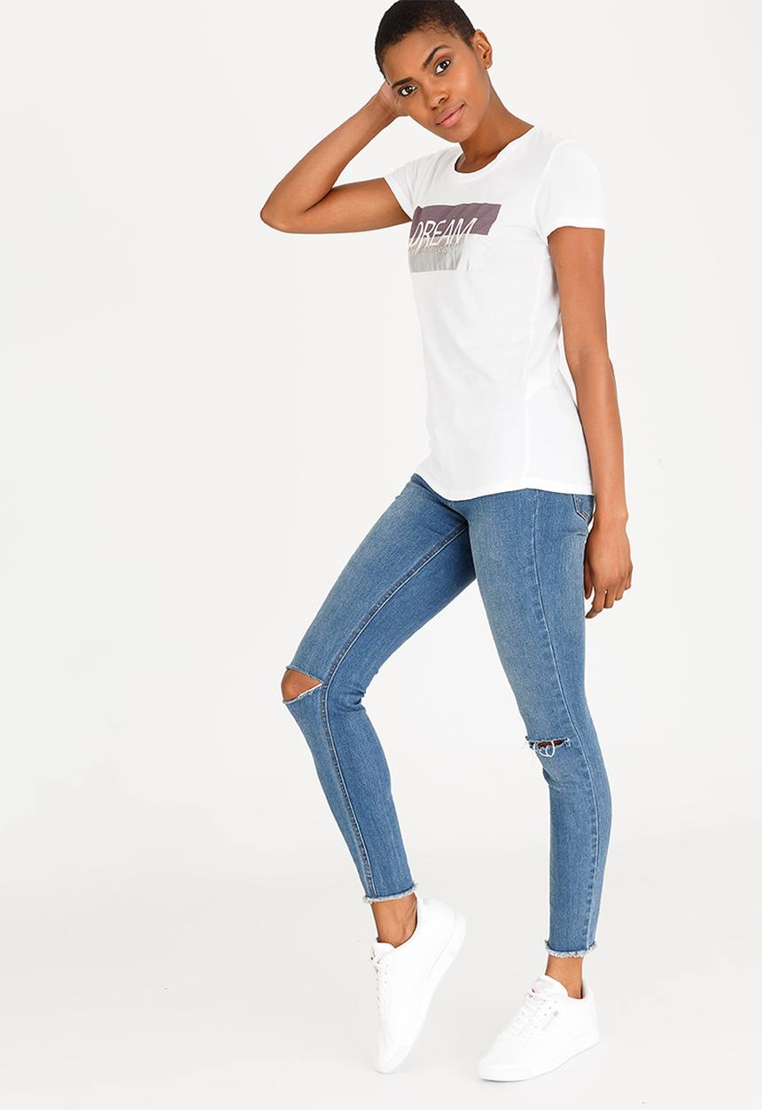 ONLY Play - Maria Fitted Short Sleeve Tee White