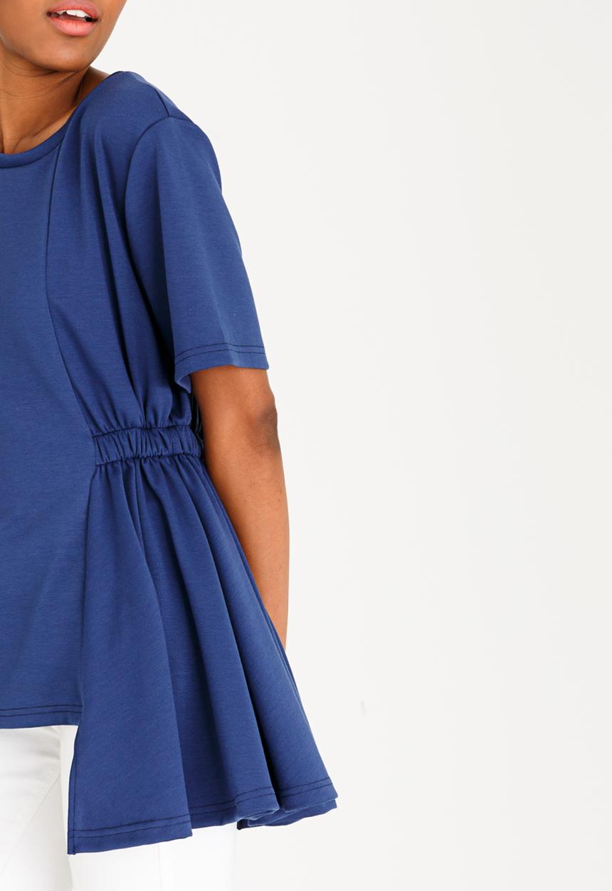 c(inch) - Asymmetrical T-shirt Navy