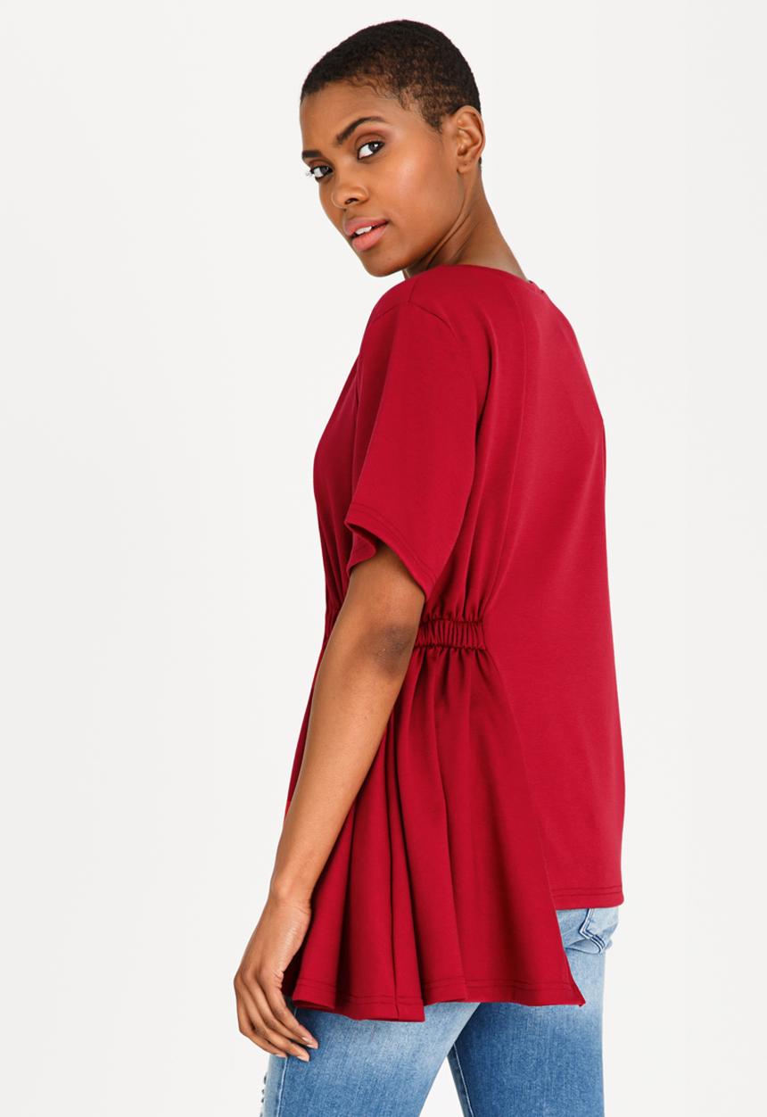 c(inch) - Asymmetrical T-shirt Red
