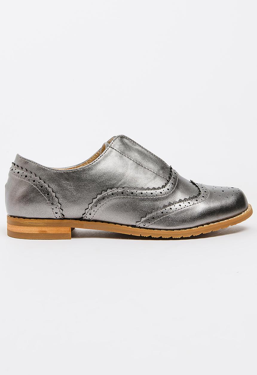 STYLE REPUBLIC - Brogue Lace-ups Dark Grey