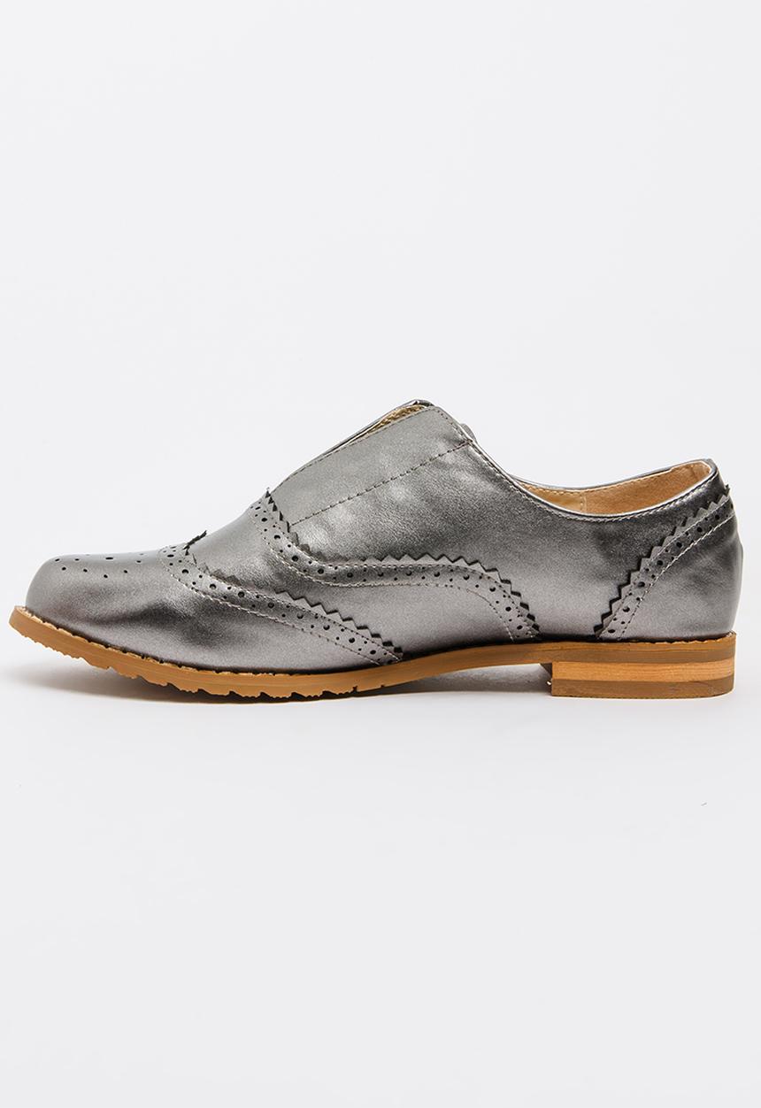 STYLE REPUBLIC - Brogue Lace-ups Dark Grey