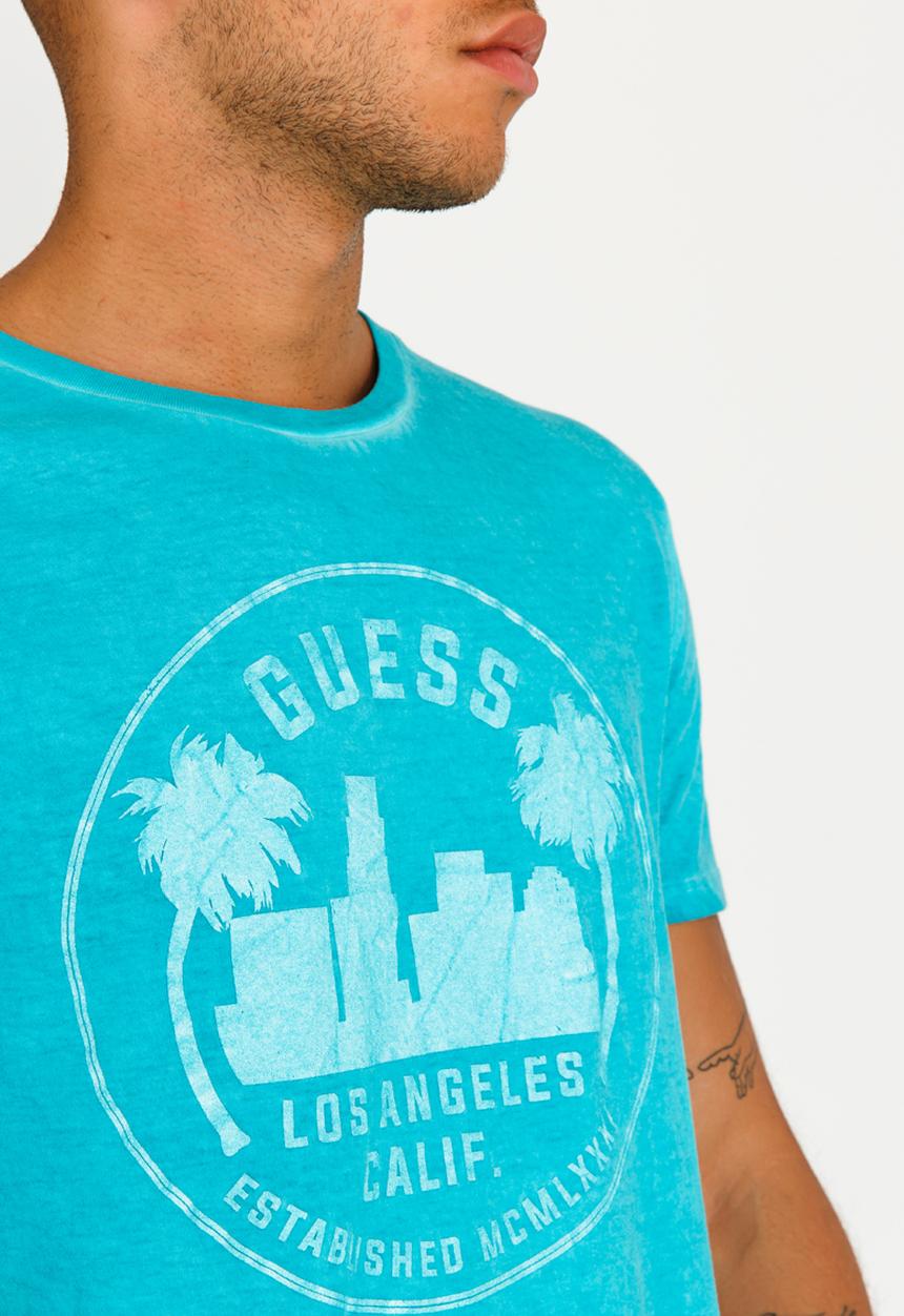 GUESS - Basic City Logo Crew Tee Mid Green