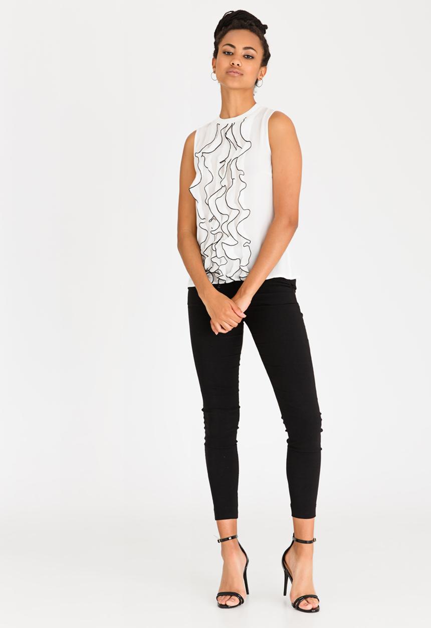 edit - Blouse with frills White