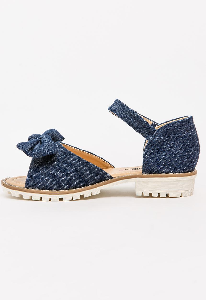 Foot Focus - Girls Sandal With Bow Blue