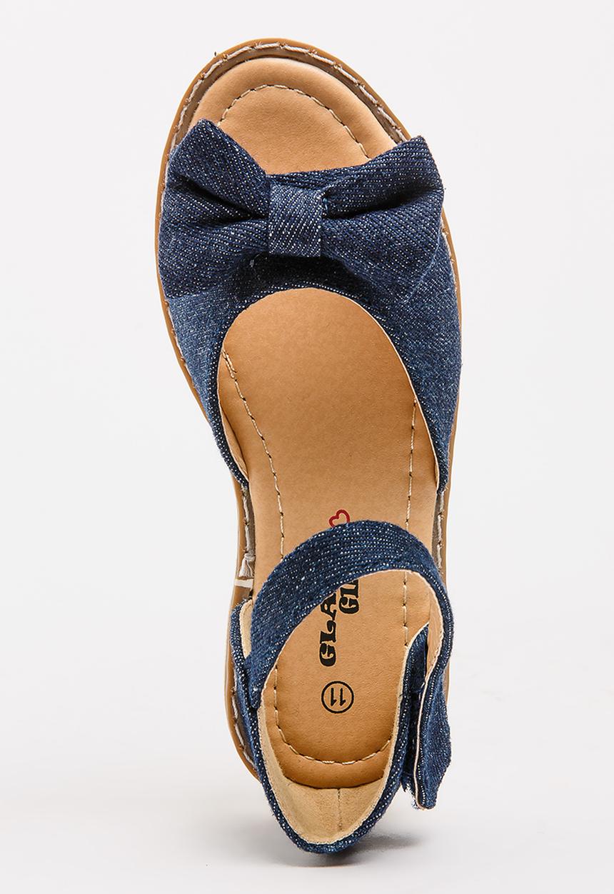 Foot Focus - Girls Sandal With Bow Blue