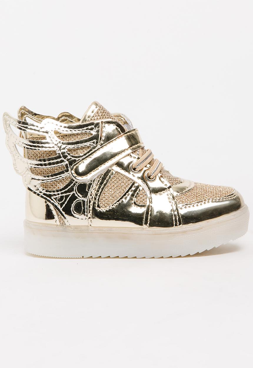 Pop Candy - Girls Light Up Sneaker Gold