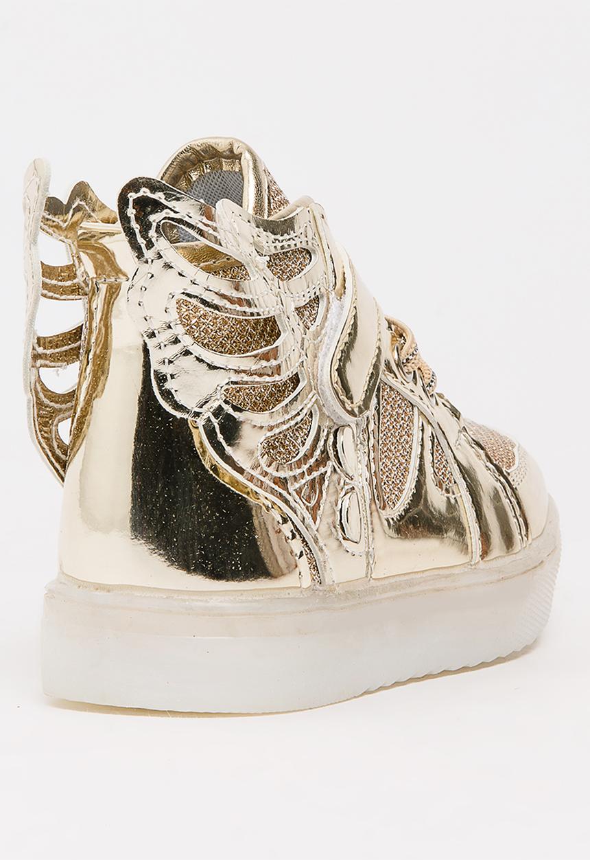 Pop Candy - Girls Light Up Sneaker Gold