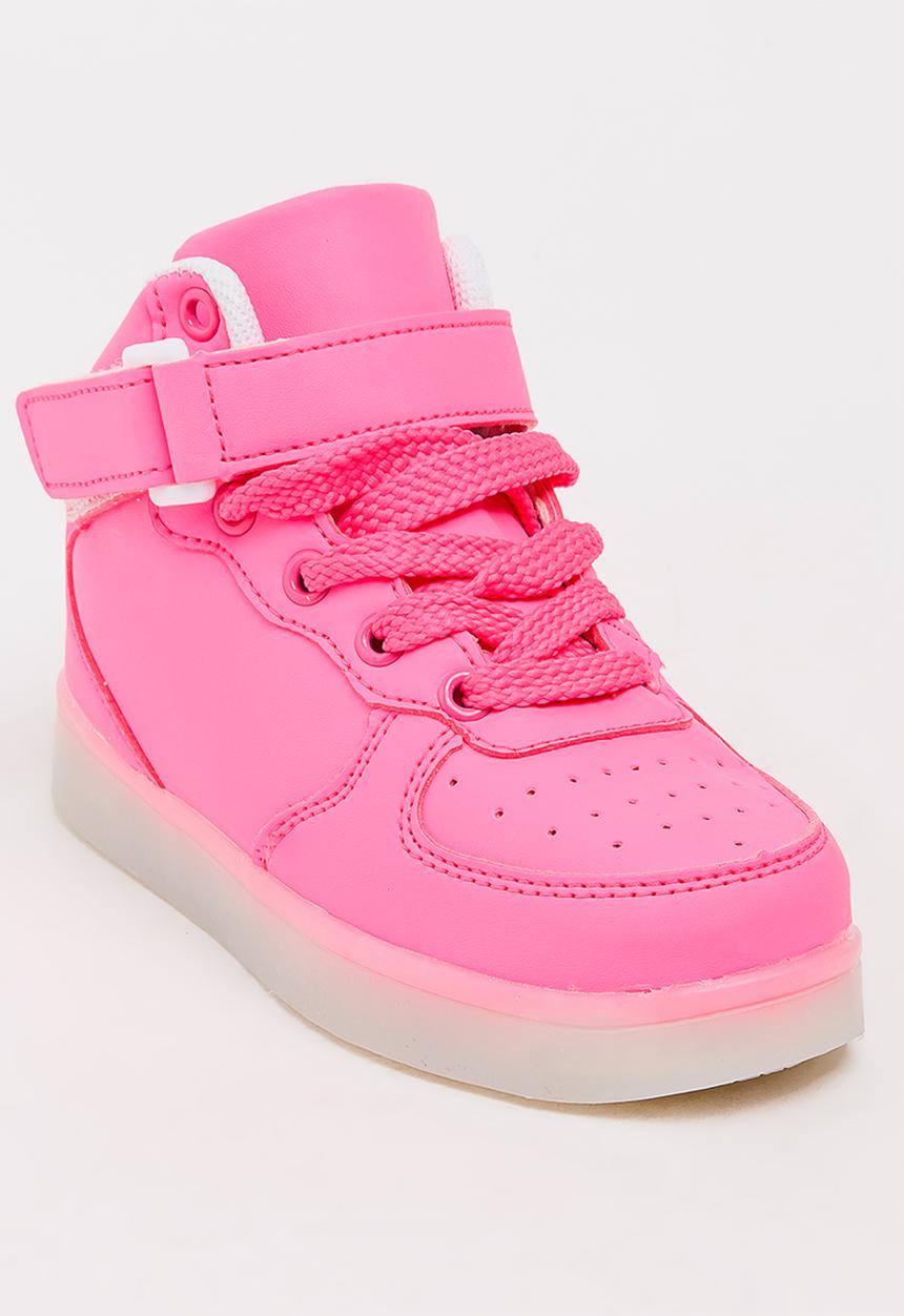Pop Candy - Girls Light Up Sneaker Mid Pink