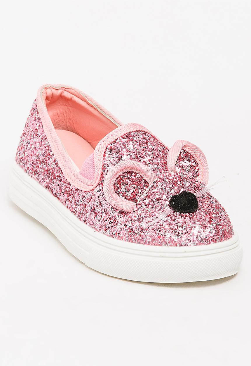 Pop Candy - Girls Glitter  Sneaker Mid Pink