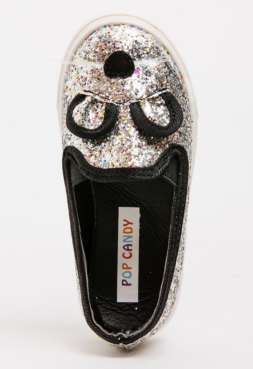 Pop Candy - Girls Glitter Sneaker Silver
