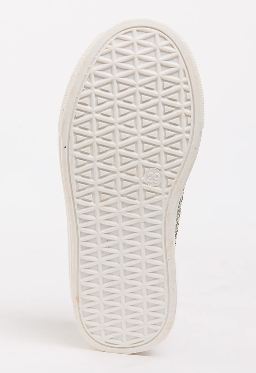 Pop Candy - Girls Glitter Sneaker Silver