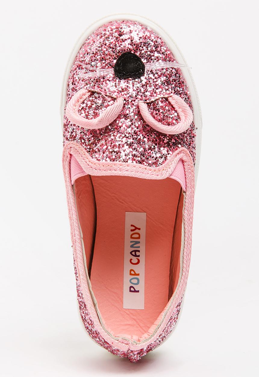Pop Candy - Girls Glitter  Sneaker Mid Pink