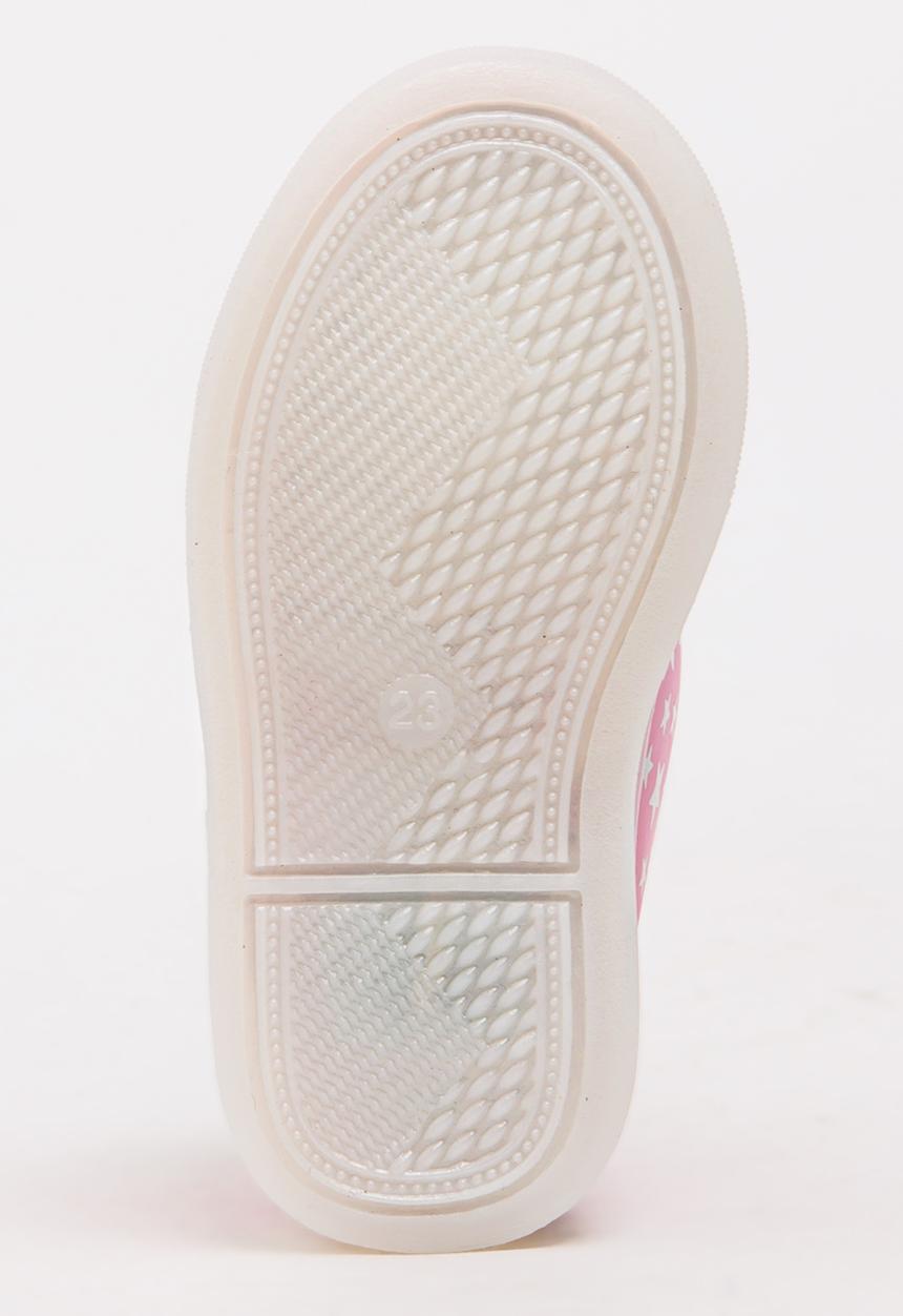 Pop Candy - Printed Stars Light Up  Sneaker Mid Pink