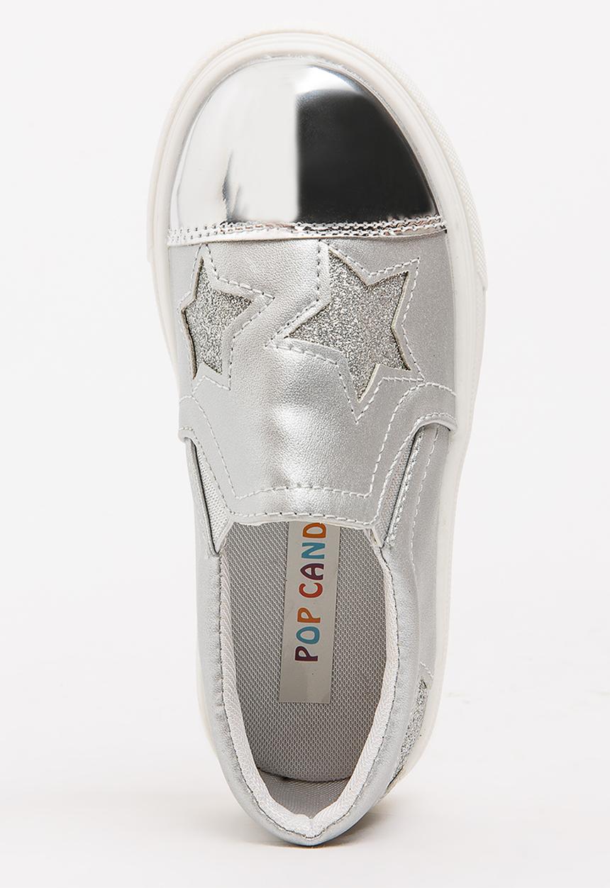 Pop Candy - Printed Slip On Sneaker Silver