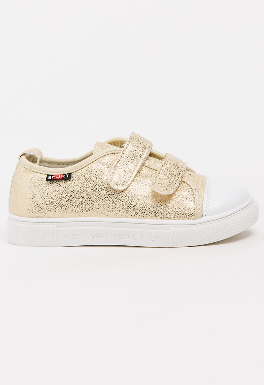 Pop Candy - Girls Metallic Sneaker Gold