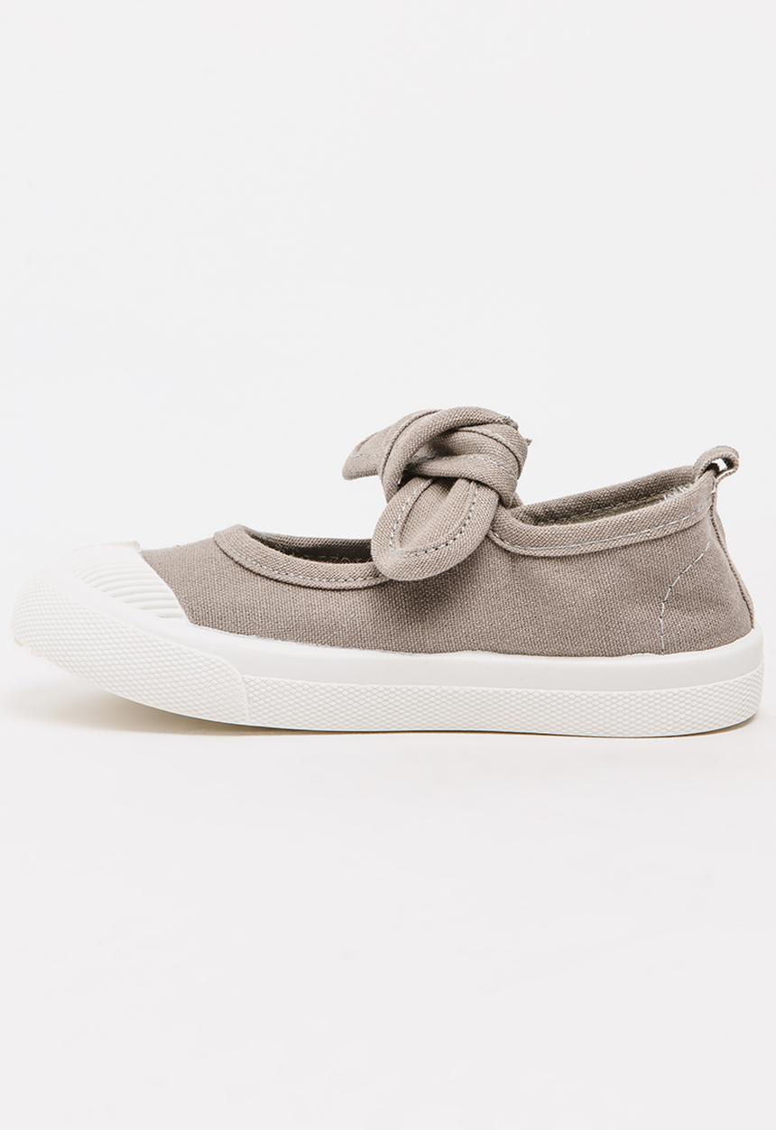 Pop Candy - Girls Bow Pump Grey