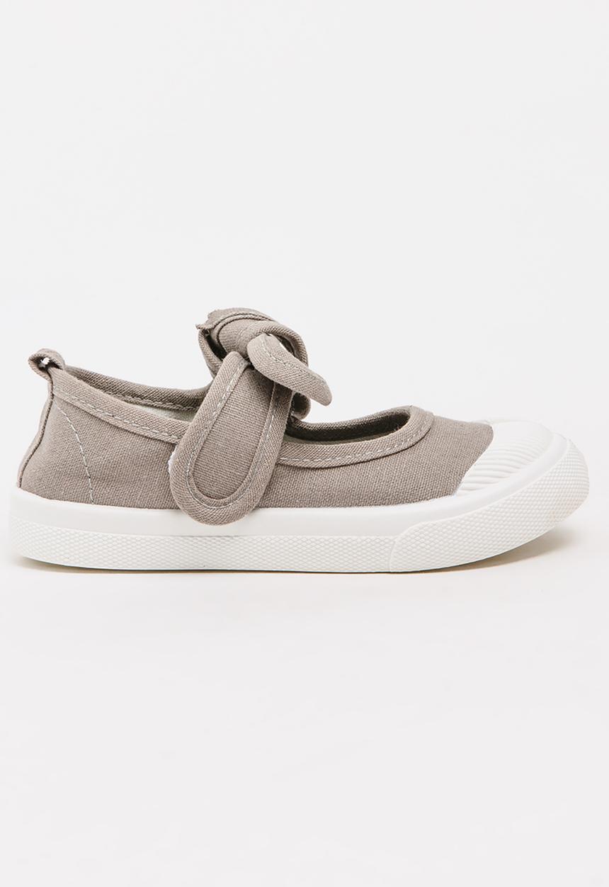 Pop Candy - Girls Bow Pump Grey