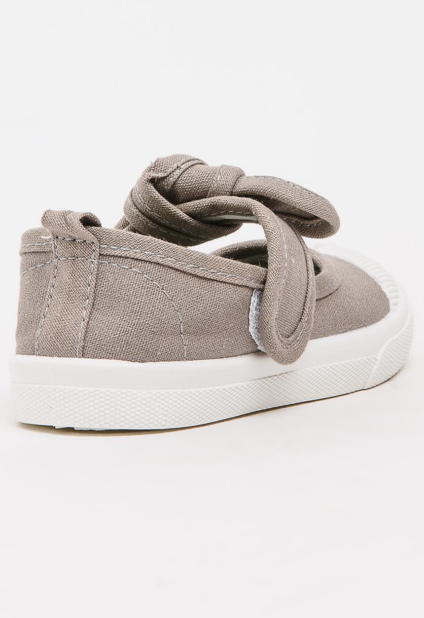 Pop Candy - Girls Bow Pump Grey