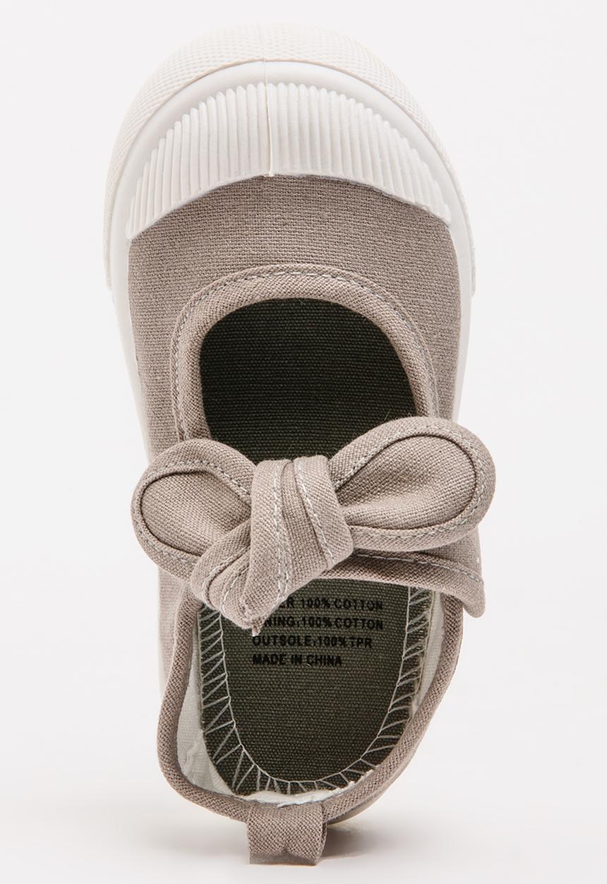 Pop Candy - Girls Bow Pump Grey