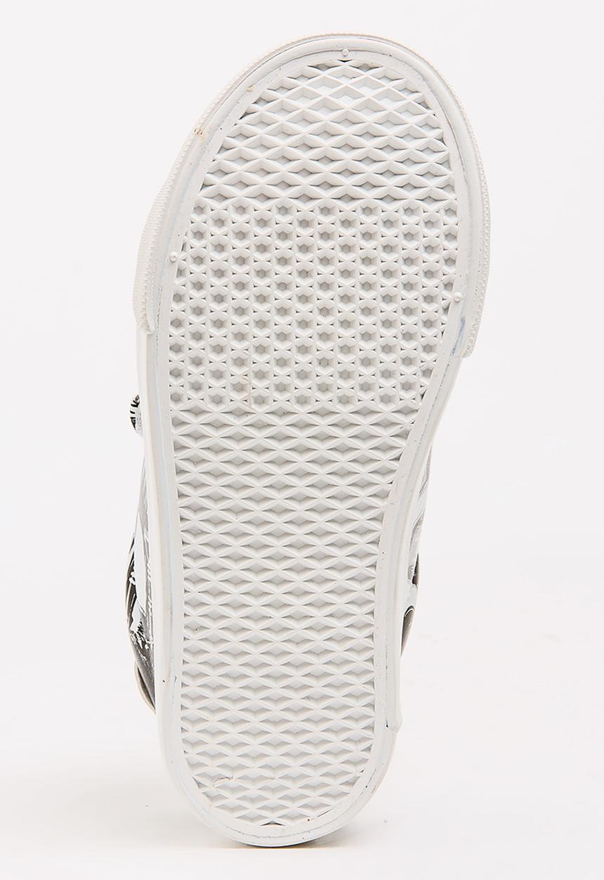 Pop Candy - Printed Slip On Sneaker Black and White