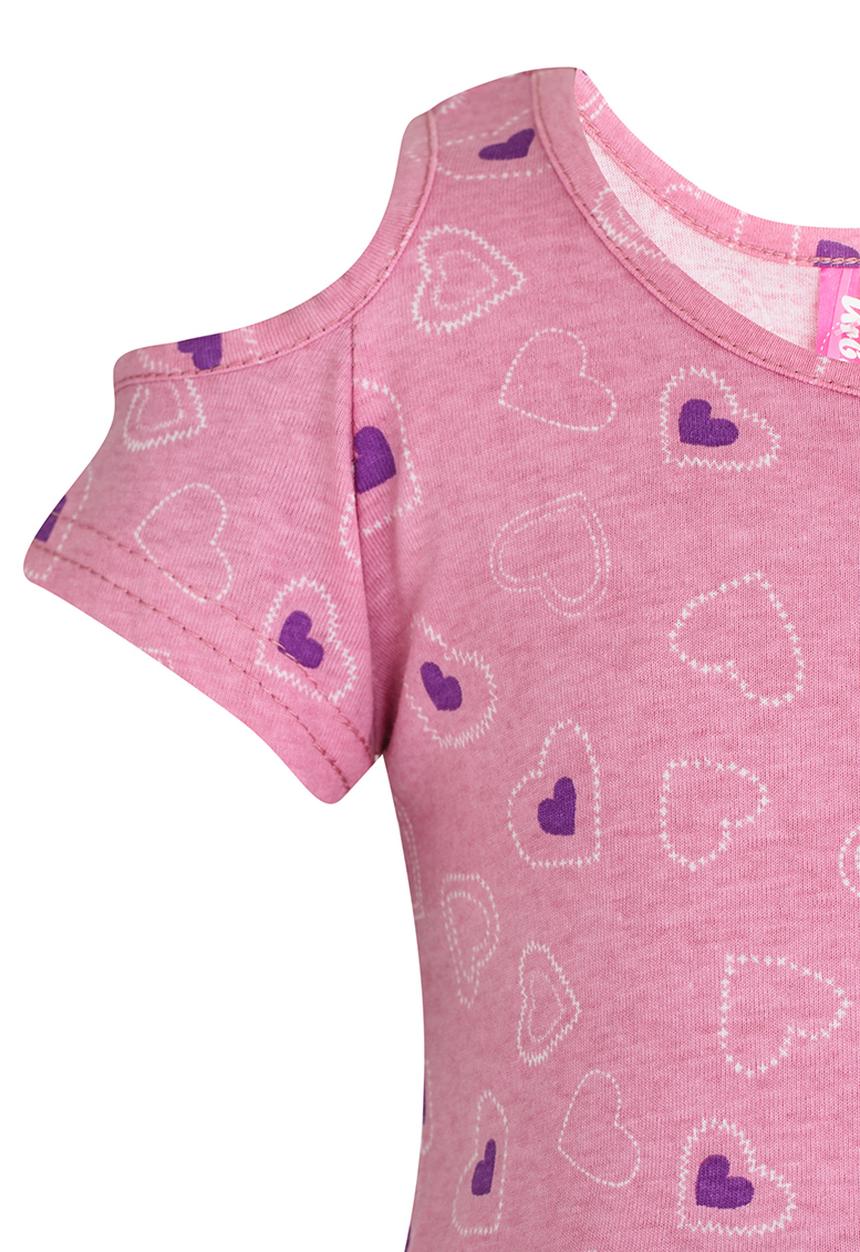Twin Clothing - Heart Printed Dress Multi-colour