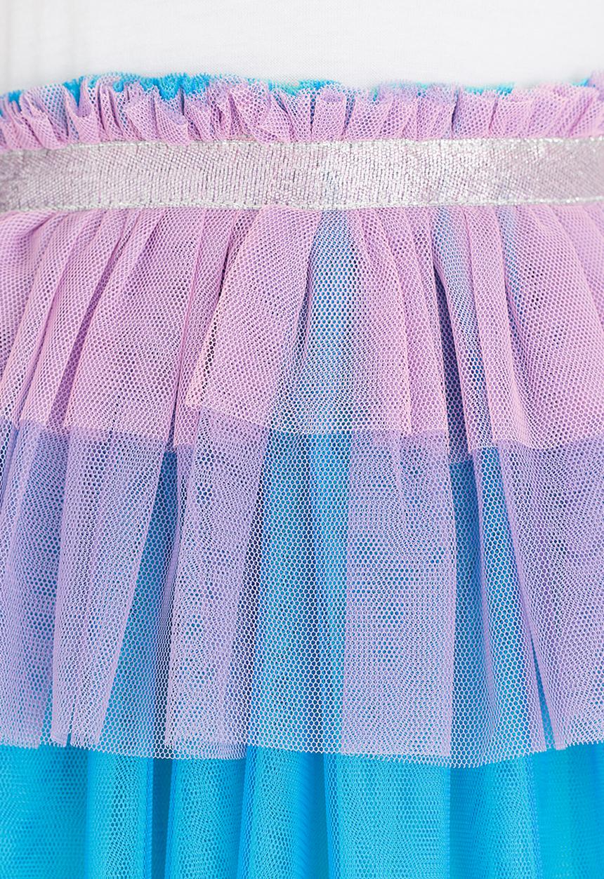 See-Saw - Tiered Mesh Dress Multi-colour