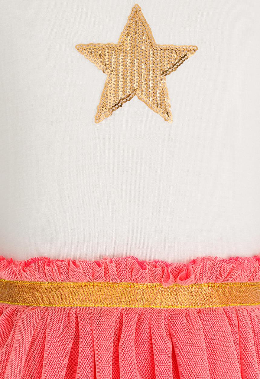 See-Saw - Tiered Mesh Dress Multi-colour
