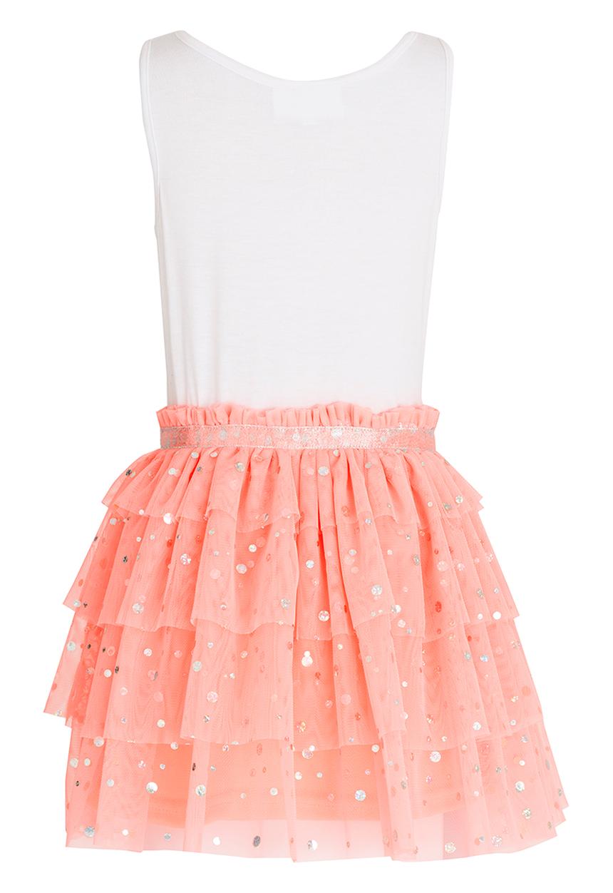 See-Saw - Tiered Mesh Dress Multi-colour
