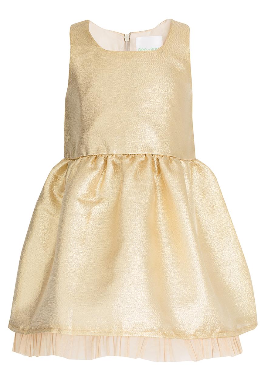 See-Saw - Fit & Flare Dress Gold