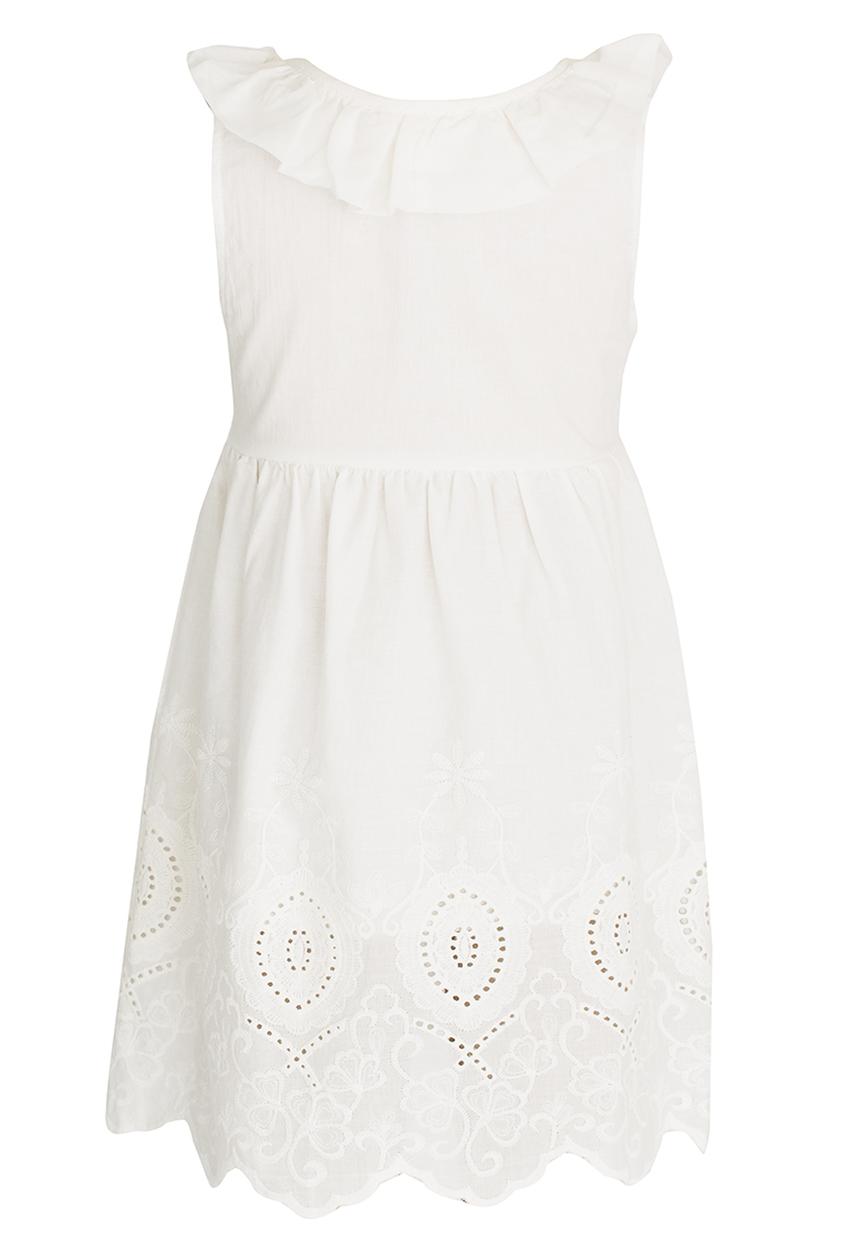 Pop Candy - Anglaise Detail Dress White