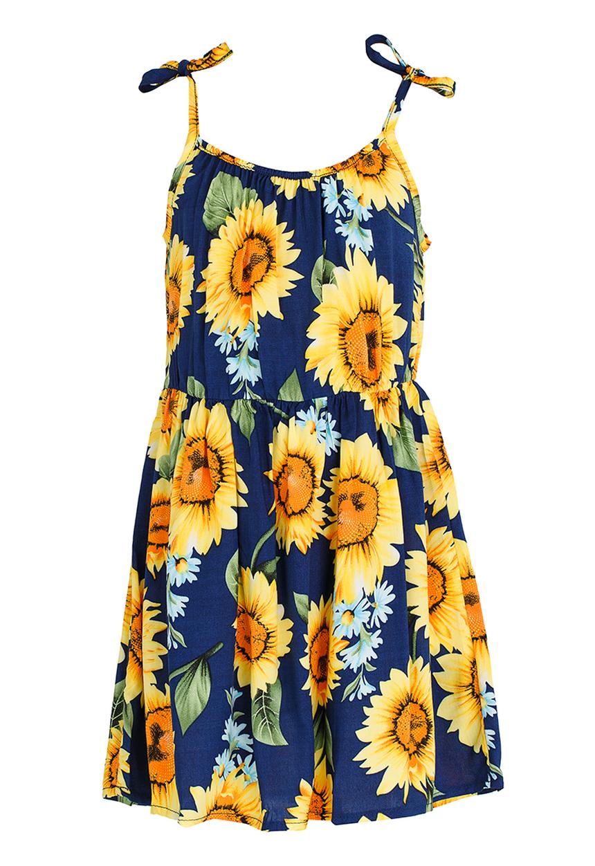 Pop Candy - Girls Sunflower Dress Multi-colour