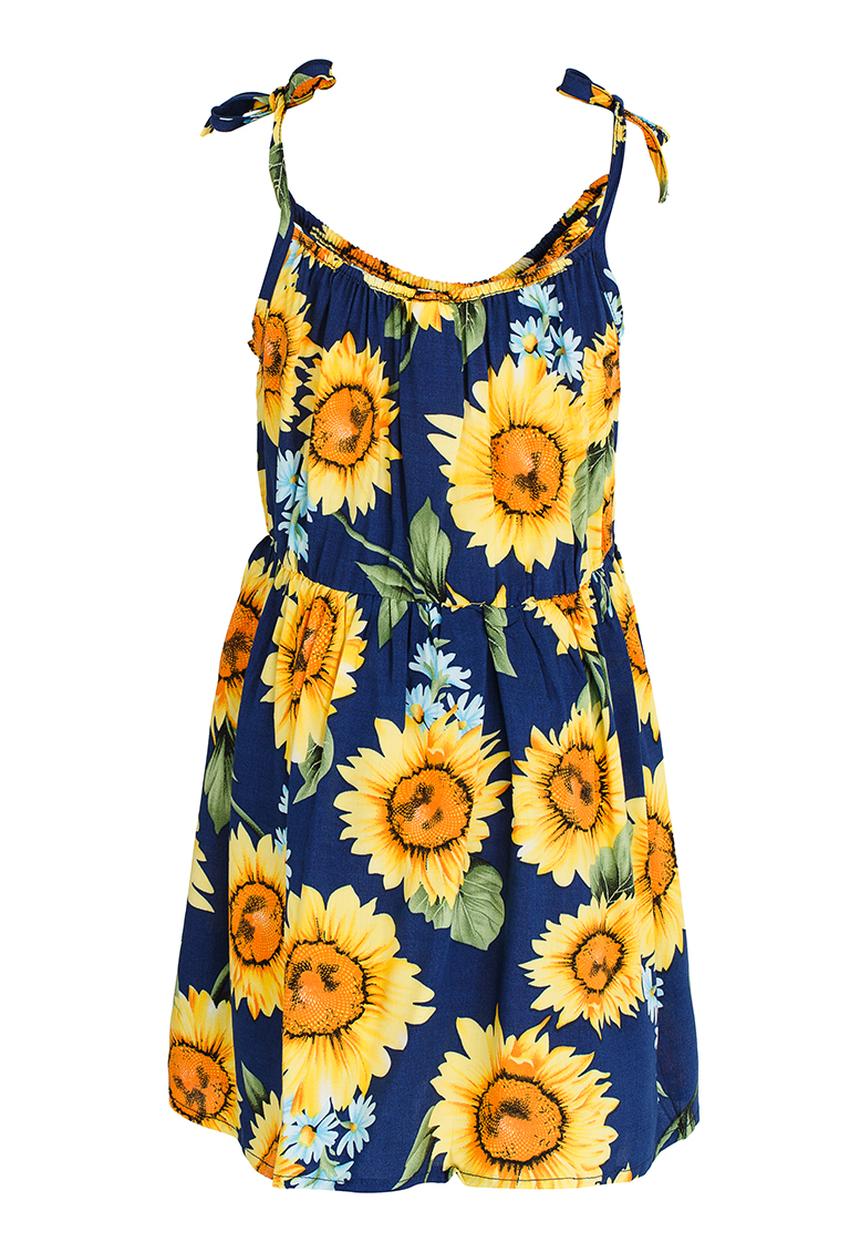 Pop Candy - Girls Sunflower Dress Multi-colour