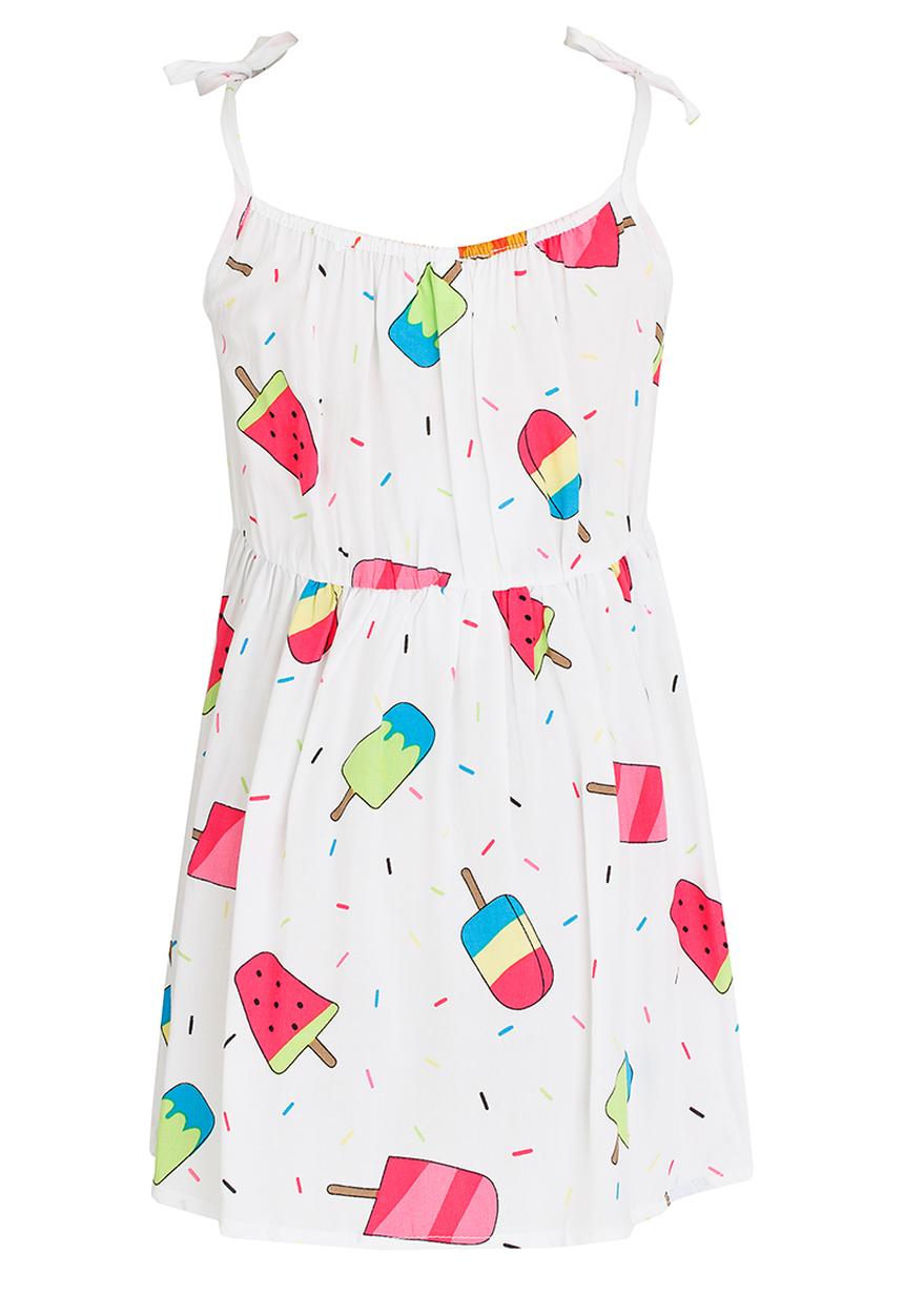 Pop Candy - Girls   Printed Dress White
