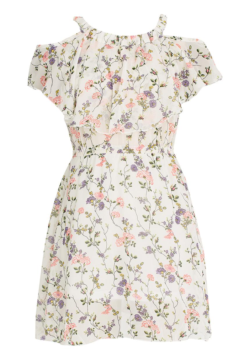 Pop Candy - Girls Printed  Dress White