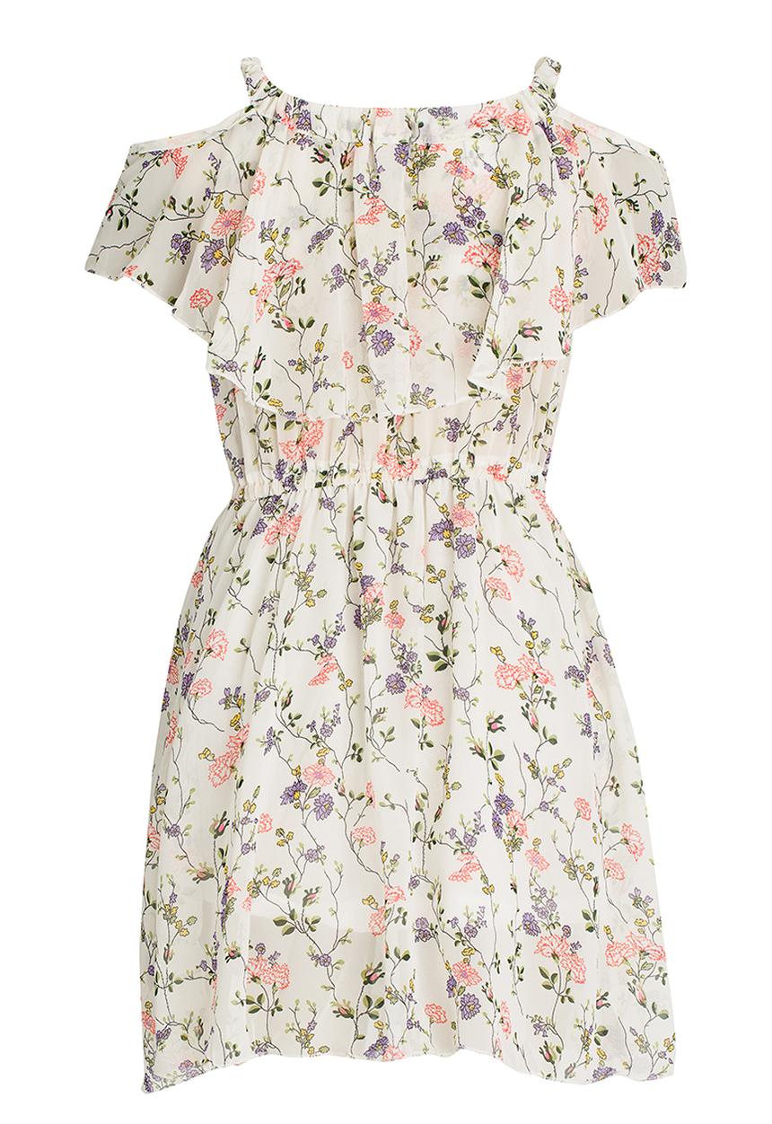 Pop Candy - Girls Printed  Dress White