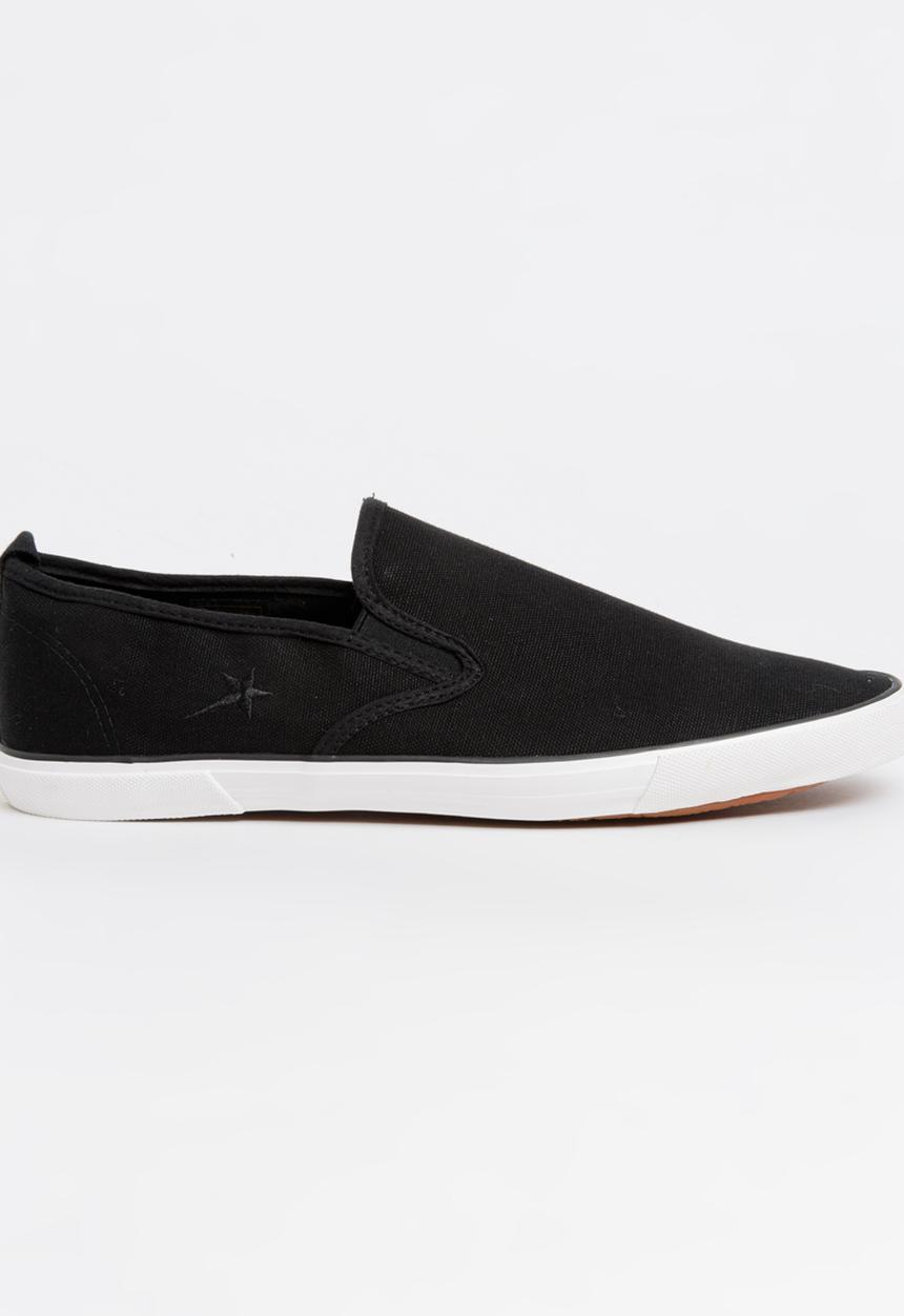 SOVIET - Olympus Canvas Slip On Sneakers Black