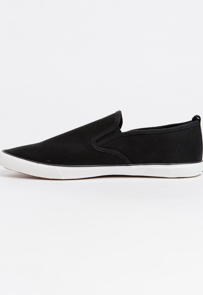 SOVIET - Olympus Canvas Slip On Sneakers Black