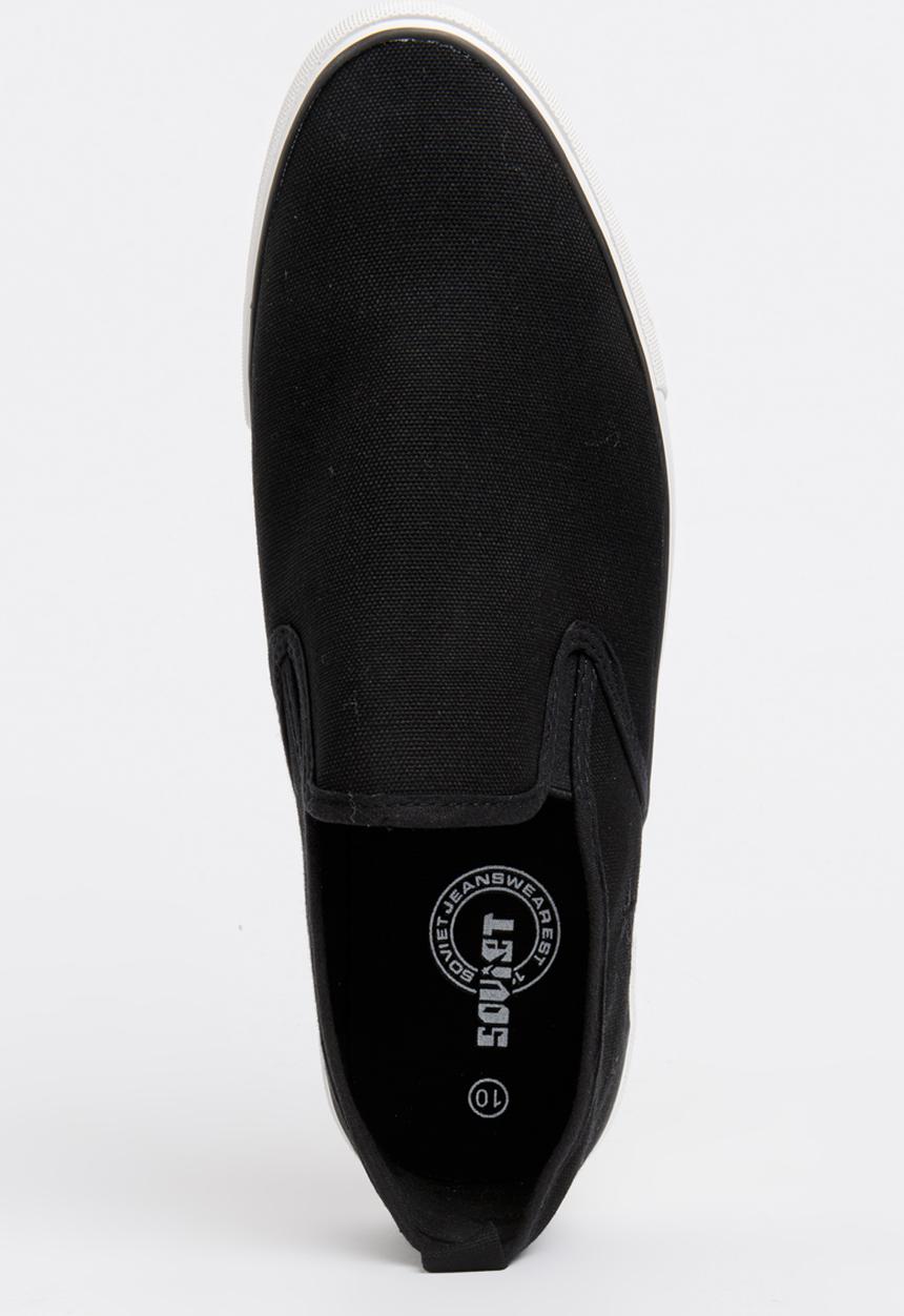 SOVIET - Olympus Canvas Slip On Sneakers Black