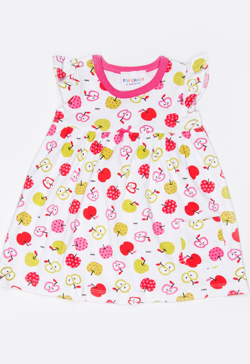 Pop Candy - Girls Jersey  Printed Dress Multi-colour