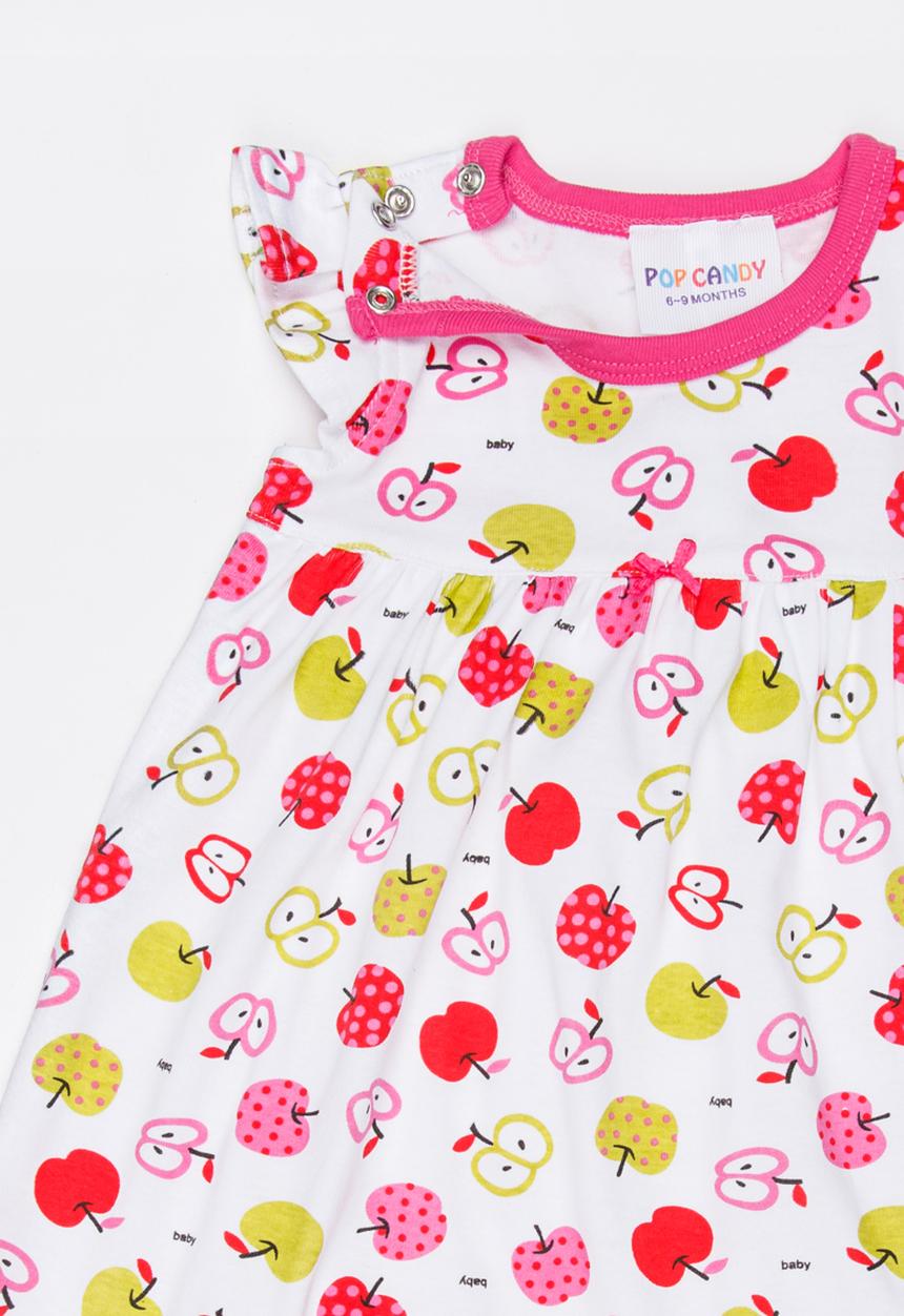 Pop Candy - Girls Jersey  Printed Dress Multi-colour