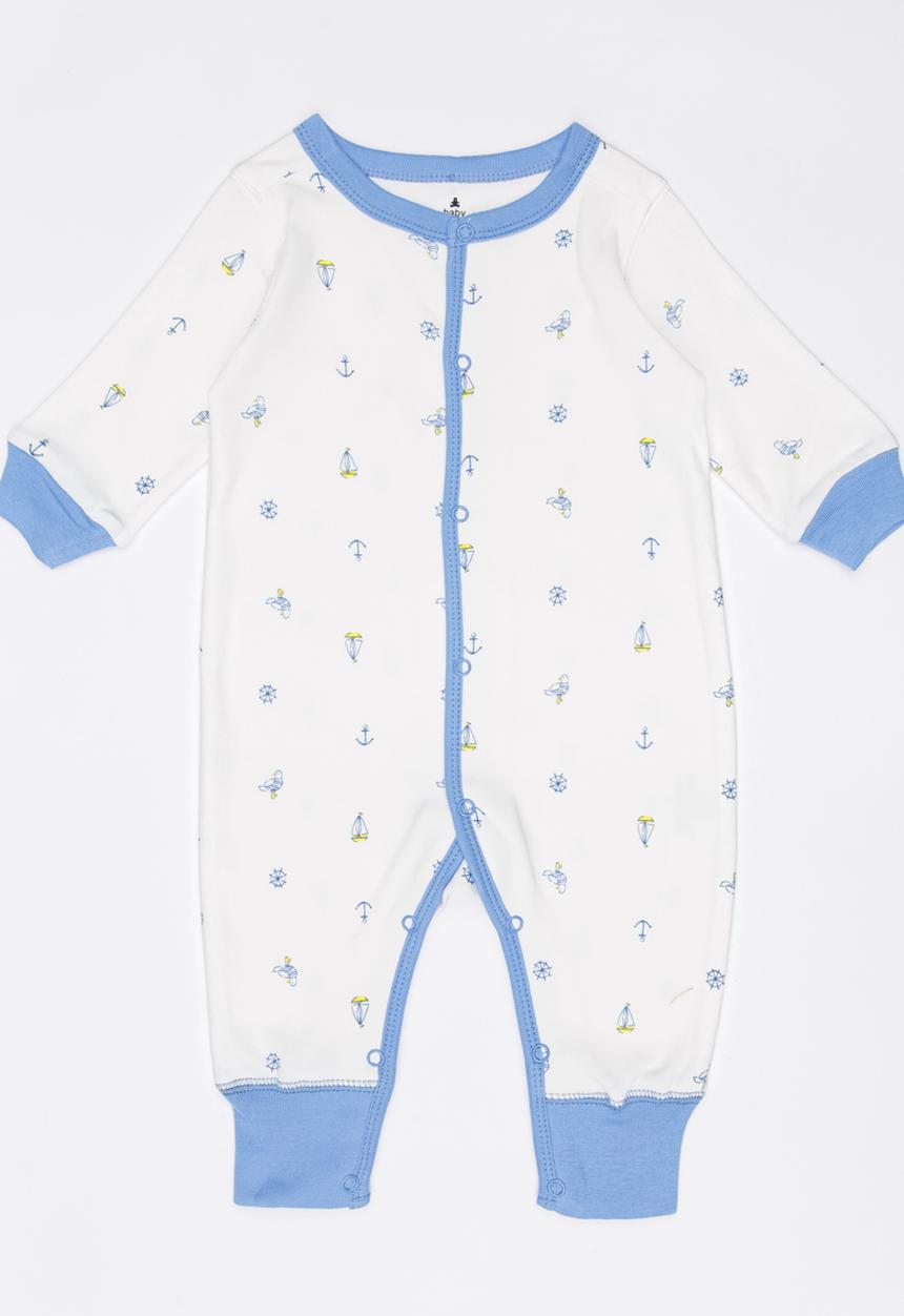 Pop Candy - Printed Sleepsuit White