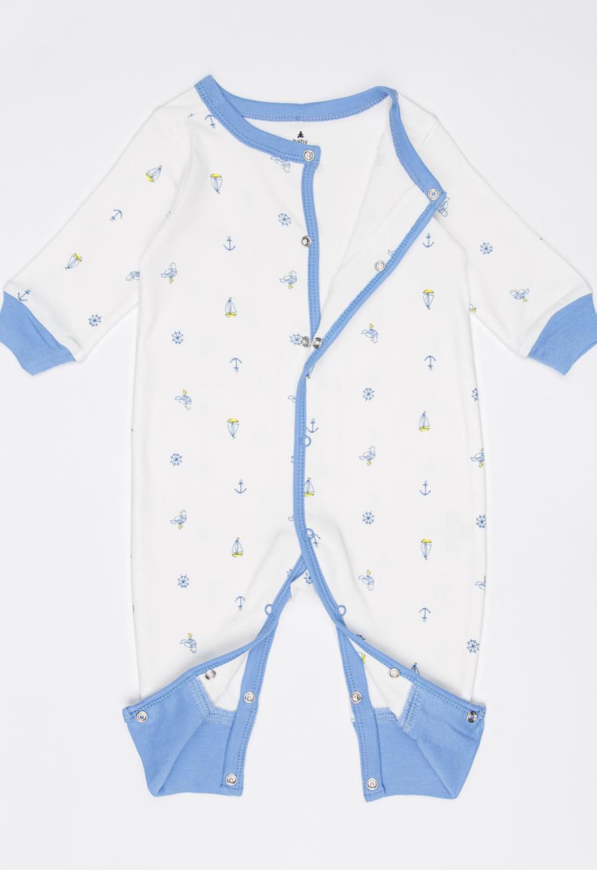 Pop Candy - Printed Sleepsuit White