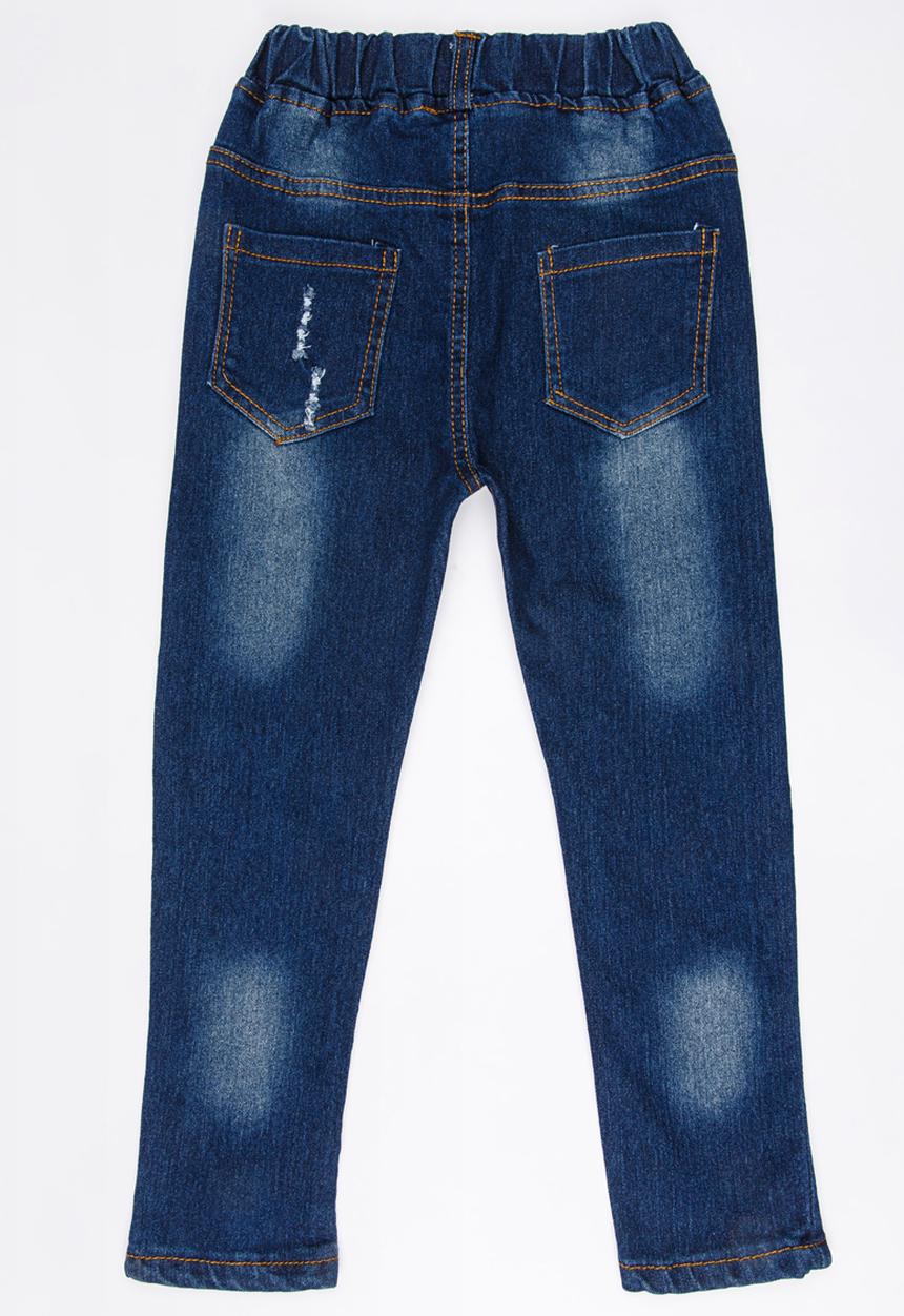 Pop Candy - Girls  Printed Denim Jean Blue